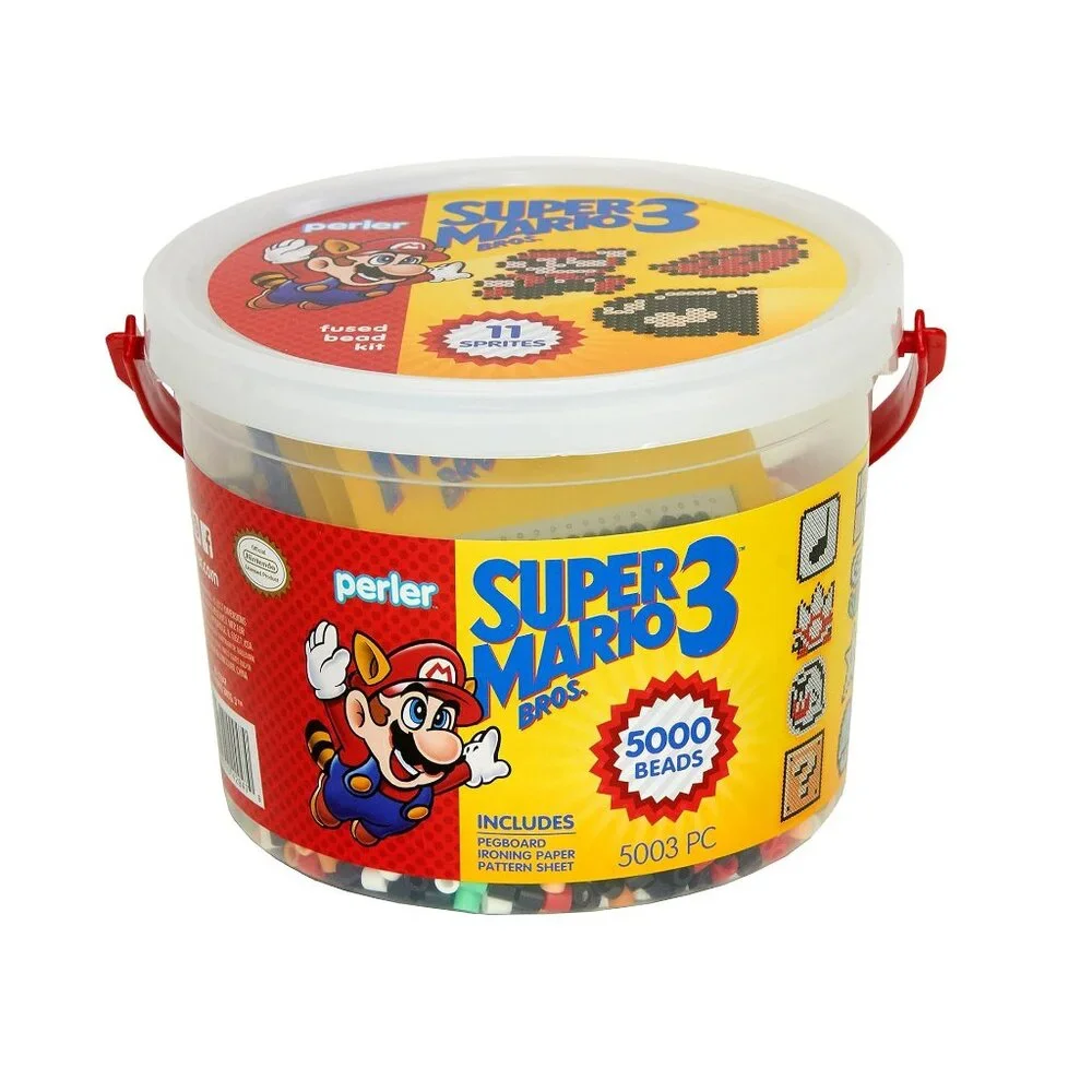 NEW Perler Fuse Craft Beads Bucket Activity Kit 5000 Bead Super Mario Brothers